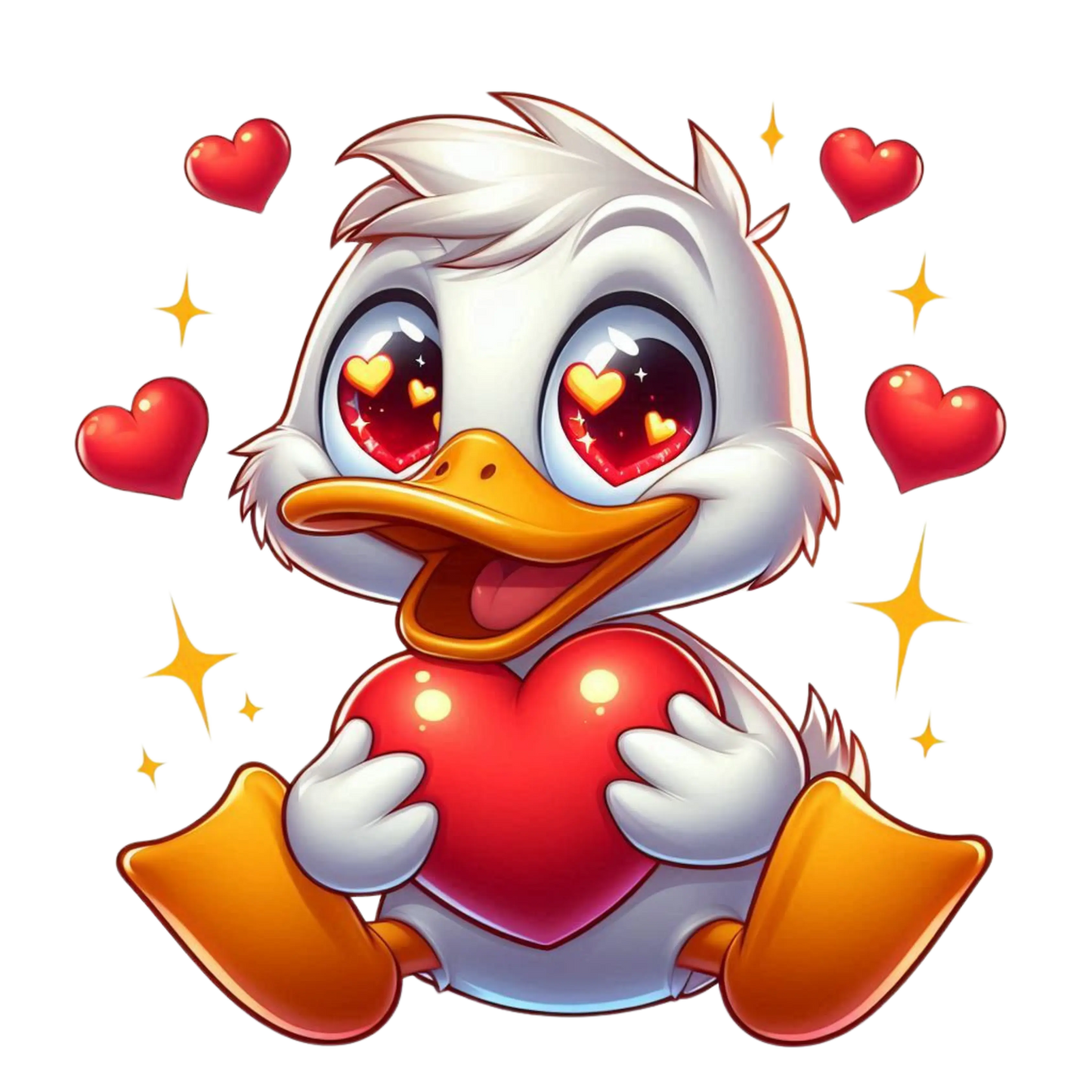 Adorable Duck - Valentines T-Shirt Memories In Craft