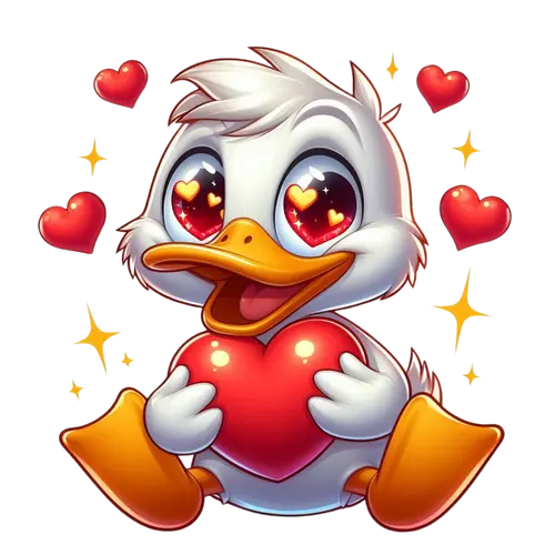 Adorable Duck - Valentines T-Shirt Memories In Craft