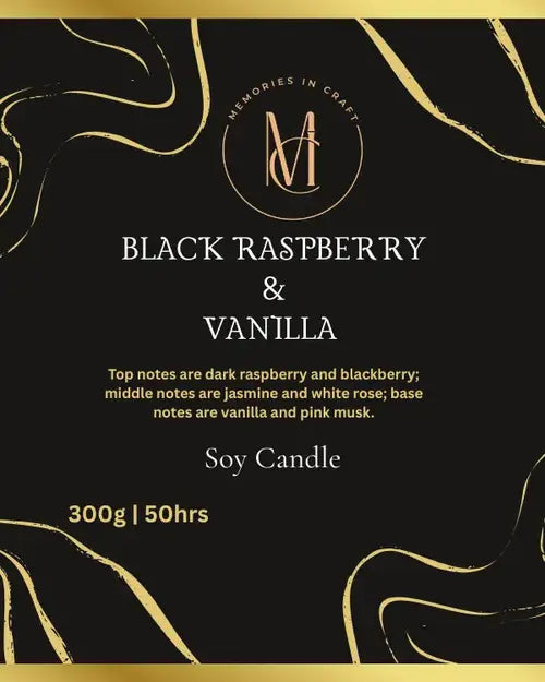 Memories In Craft Scented Candle Black Raspberry & Vanilla Scented Candle | Memories In Craft Black Raspberry & Vanilla Scented Candle | Memories In Craft