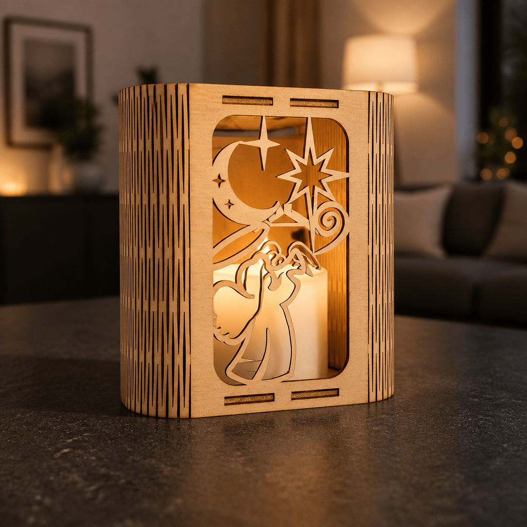 Memories In Craft Christmas Product Christmas Lantern Angel Front | Festive Decorative Lantern Christmas Lantern Angel Front | Festive Decorative Lantern
