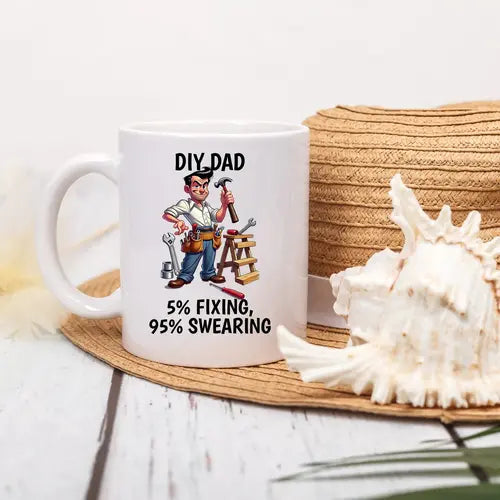 Memories In Craft Dad Coffee Cups For the Dad Who Builds, Fixes & Creates DIY DAD Coffee Cup | Gift for DIY Dads | Memories In Craft