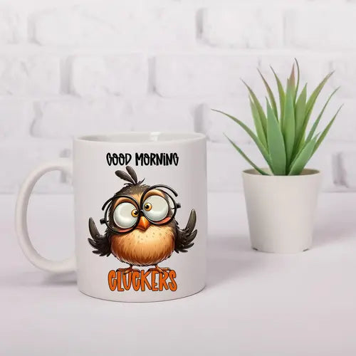 Memories In Craft Sarcastic Coffee Cup Good Morning Cluckers Coffee Cup Good Morning Cluckers Coffee Cup - Memories In Craft