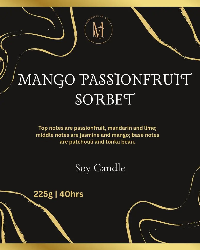 Mango Passionfruit Sorbet Memories In Craft
