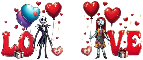 Memories In Craft Romantic Couples Coffee Cups Jack Skellington and Sally Romantic Valentines Twin Mugs Jack Skellington & Sally Twin Mugs | Valentine's Day Couple Gift Australia