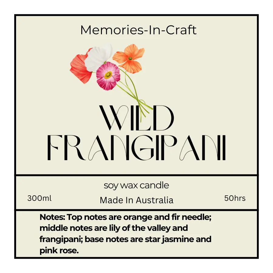 Wild Frangipani Memories In Craft