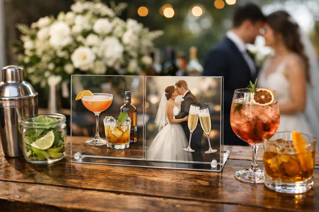 Custom UV Printed Bar Menu Sign Ideas for Weddings