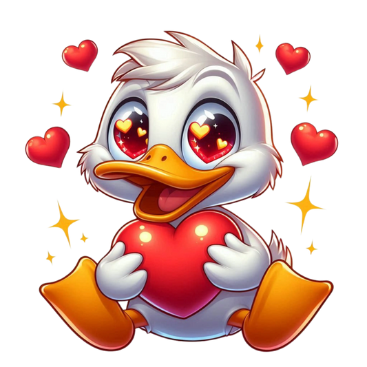 Adorable Duck - Valentines T-Shirt Memories In Craft