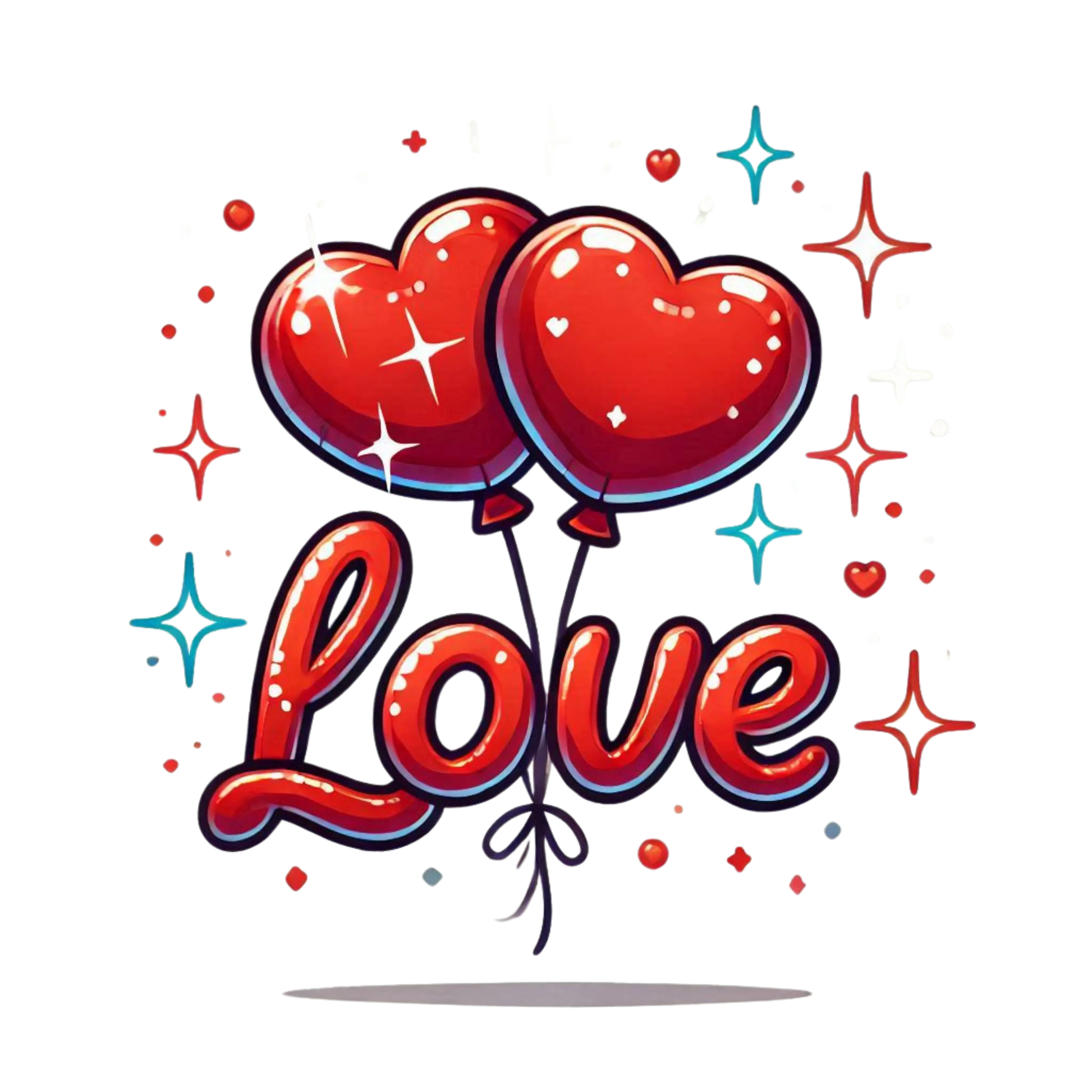 Heart With Love & Stars - Valentine T-Shirt Memories In Craft