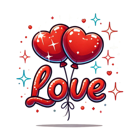 Heart With Love & Stars - Valentine T-Shirt Memories In Craft