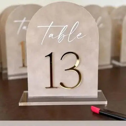 Memories In Craft Wedding Stunning Acrylic Table Number - Premium Wedding & Event Table Markers Stunning Acrylic Table Number for Weddings & Events