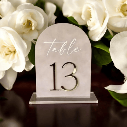 Memories In Craft Wedding Stunning Acrylic Table Number - Premium Wedding & Event Table Markers Stunning Acrylic Table Number for Weddings & Events