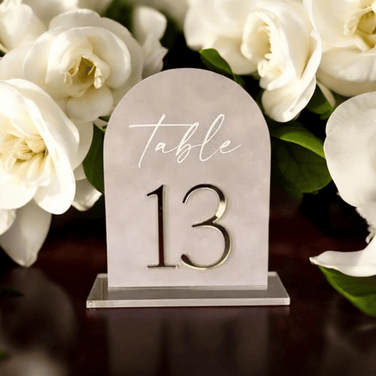 Memories In Craft Wedding Stunning Acrylic Table Number - Premium Wedding & Event Table Markers Stunning Acrylic Table Number for Weddings & Events