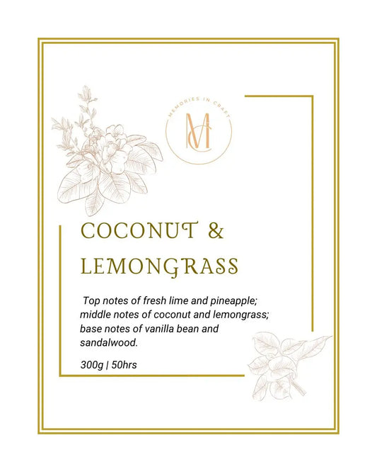 Coconut & Lemongrass Memories In Craft
