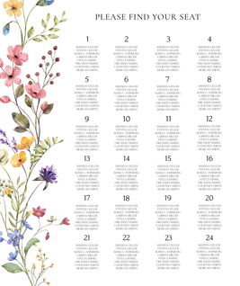 Deluxe Wedding Seating Plan Up to 24 tables Memories In Craft