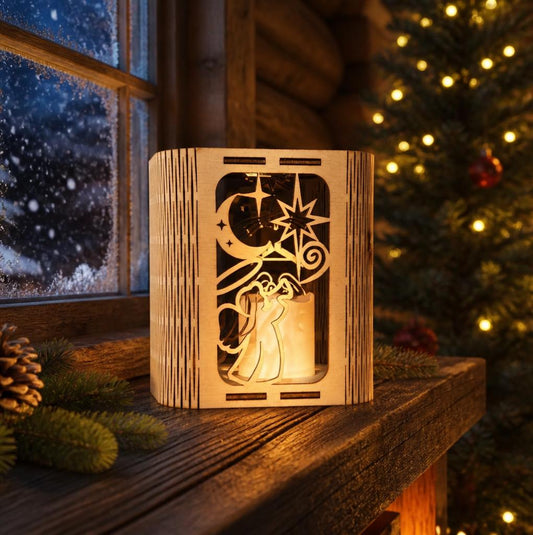 Memories In Craft Christmas Product Christmas Lantern Angel Front | Festive Decorative Lantern Christmas Lantern Angel Front | Festive Decorative Lantern