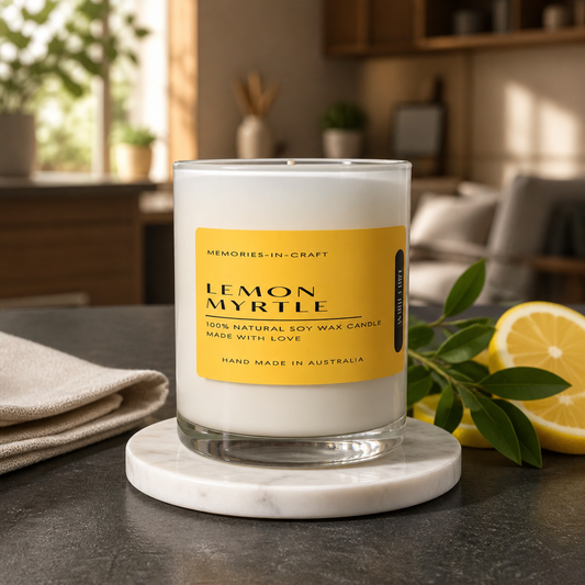 Lemon Myrtle Scented Candle | Australian Native Aromatherapy Candle