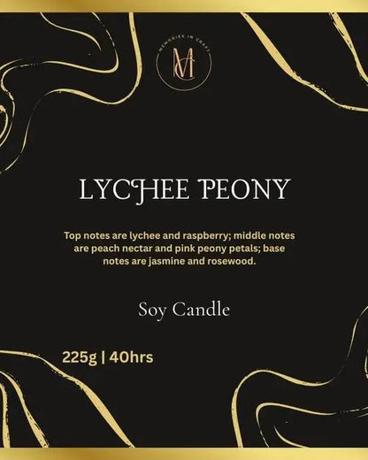 Memories In Craft Scented Candle Lychee Peony Scented Candle | Fruity Floral Home Fragrance Lychee Peony Scented Candle | Fruity Floral | Memories In Craft