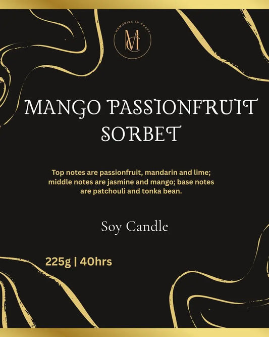 Mango Passionfruit Sorbet Memories In Craft