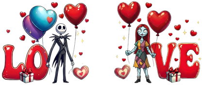 Jack Skellington and Sally Romantic Valentines Twin Mugs Memories In Craft