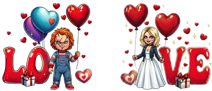 Scary Couple Chucky and Tiffany Romantic Couple Twin Mugs Memories In Craft