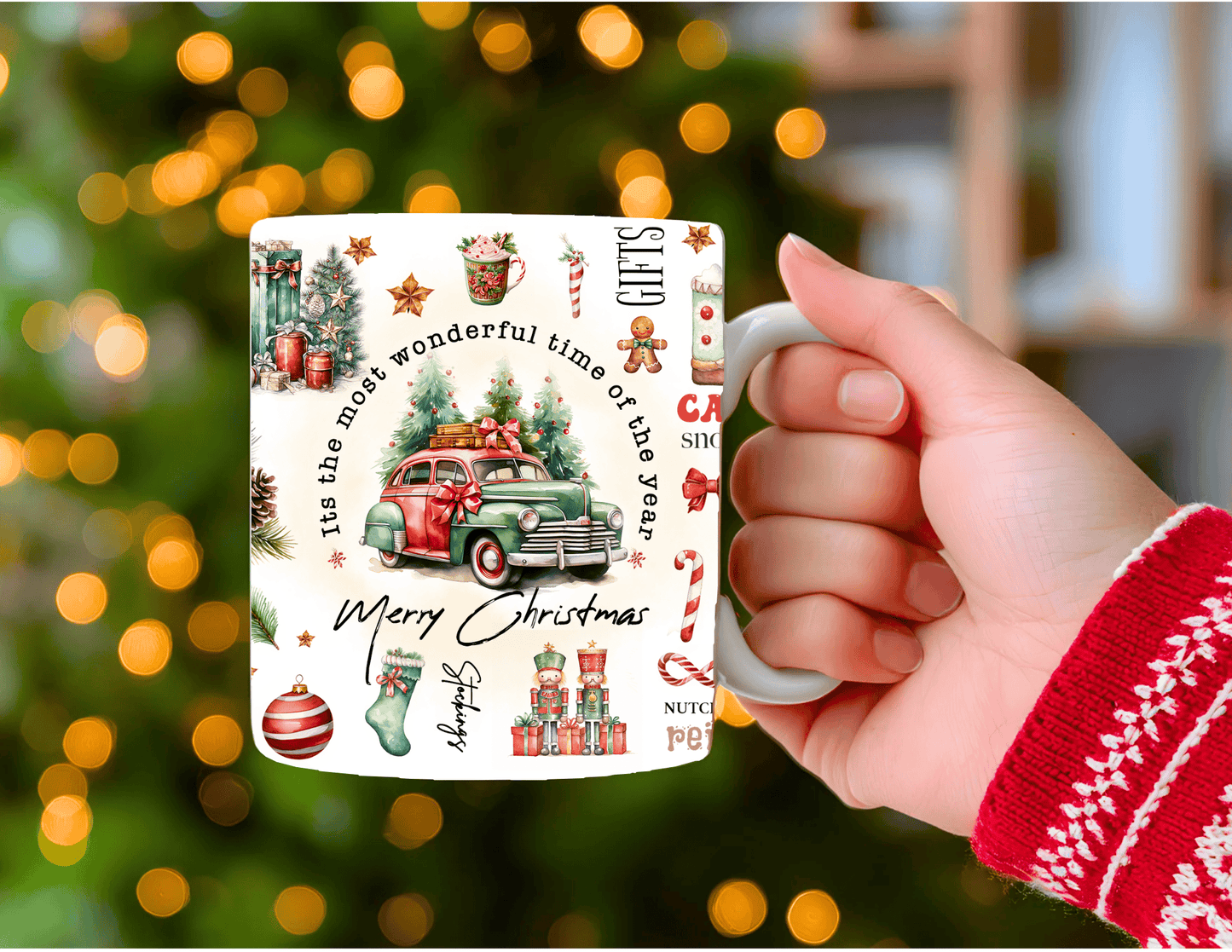 Memories In Craft Coffee Cup Santa Clause Merry & Bright - Coffee Cup Santa Clause Merry & Bright Coffee Cup – Christmas Mug | Memories In Craft