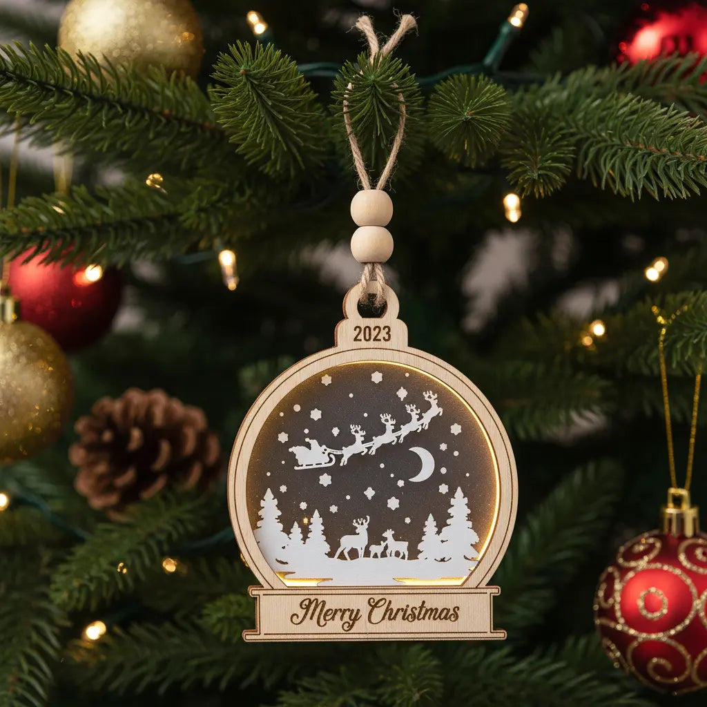 Snow Dome Tree Ornament with Acrylic Insert Memories In Craft