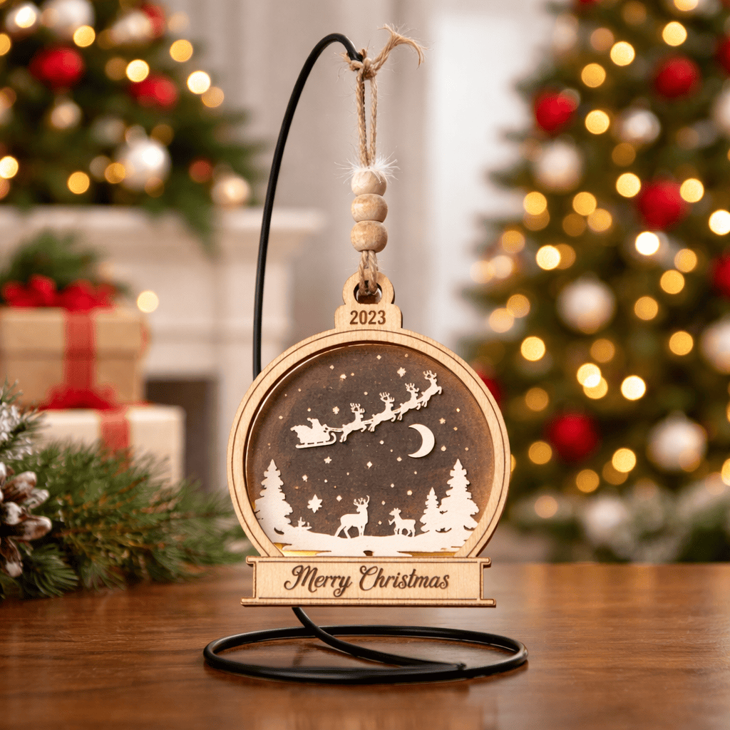 Memories In Craft Christmas Tree Ornament Snow Dome Tree Ornament with Acrylic Insert Personalised Snow Dome Christmas Tree Ornament – Memories In Craft