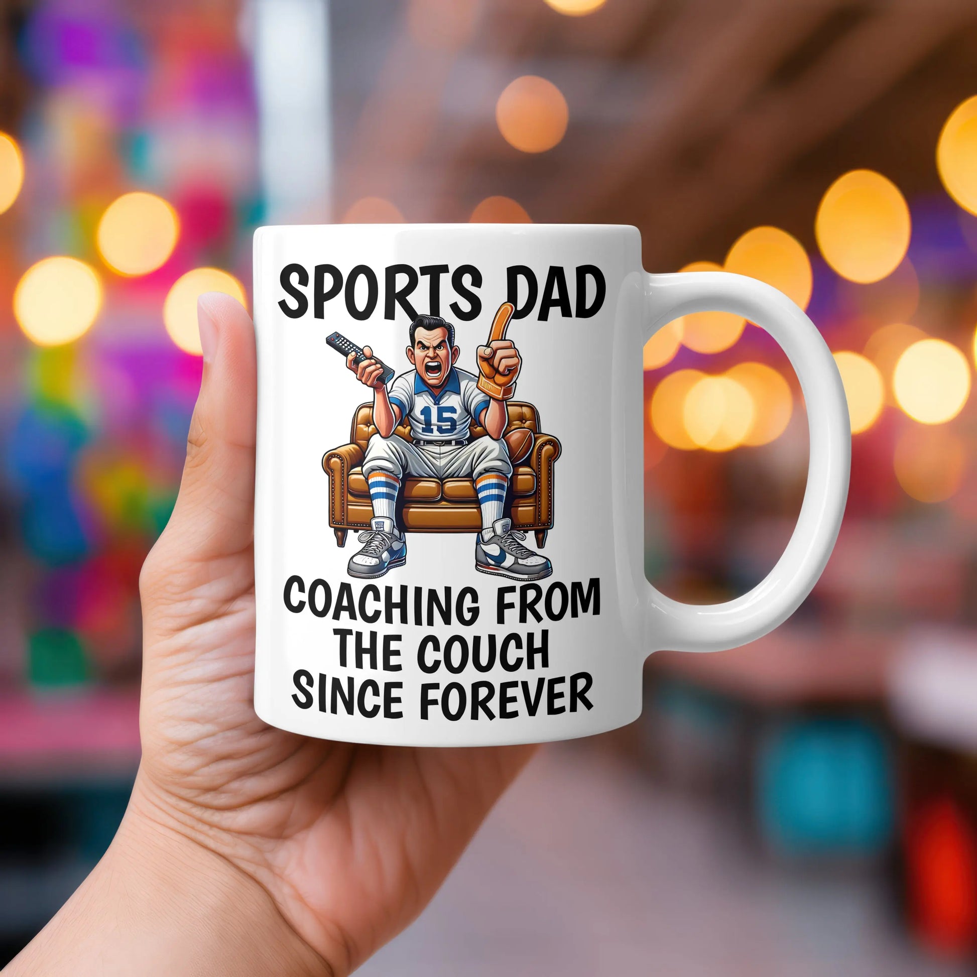 Memories In Craft Mugs For the Dad Who Coaches Best From the Couch Sports Dad Coaching From The Couch Coffee Cup | Funny 11oz & 15oz Dad Mug