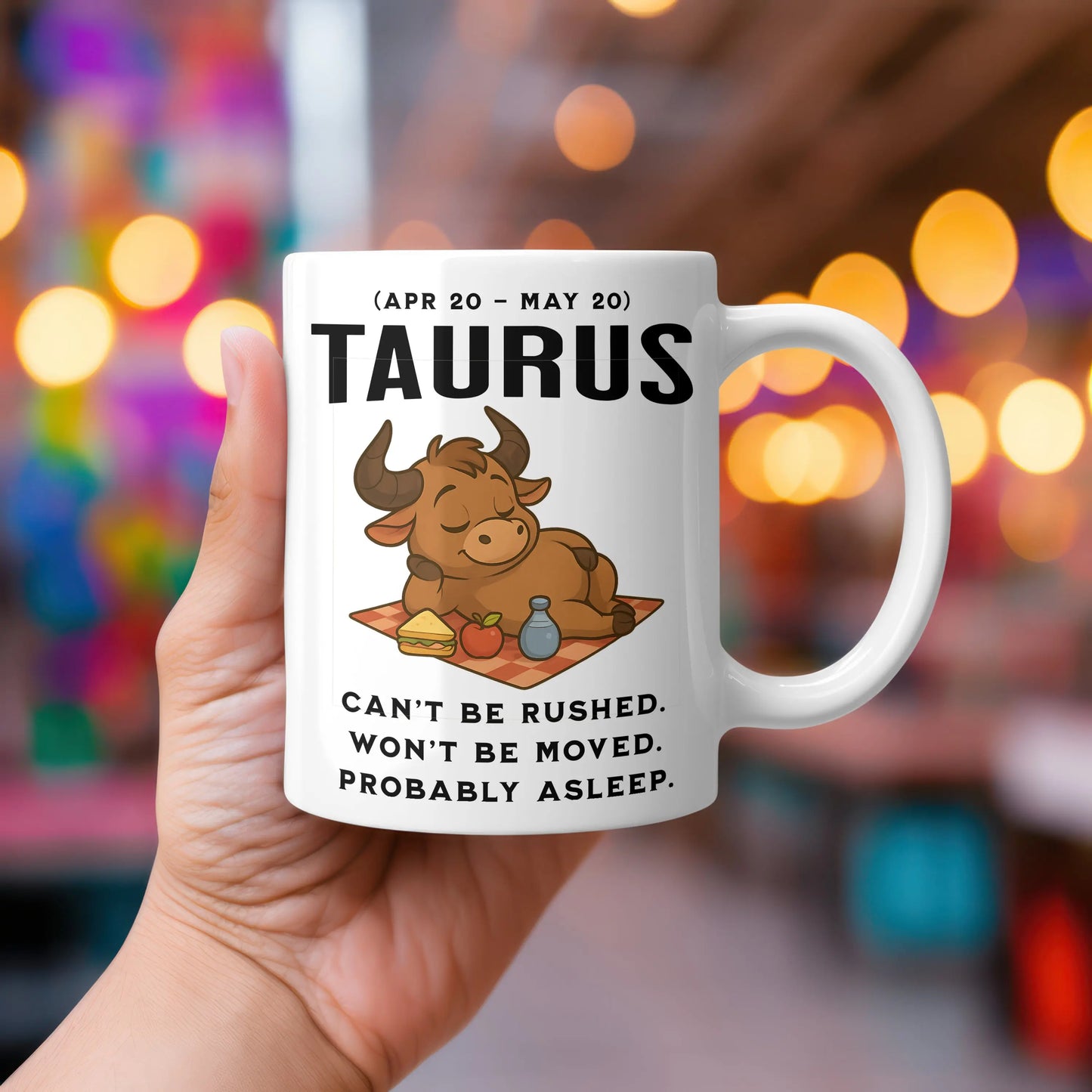 Because You Were Born Stubborn, Not Sorry Taurus Coffee Cup Memories In Craft