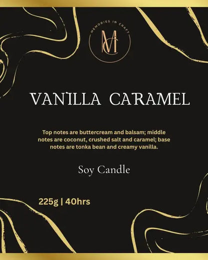 Memories In Craft Scented Candle Vanilla Caramel Scented Candle | Memories In Craft Vanilla Caramel Scented Candle – Handcrafted Luxury | Memories In Craft