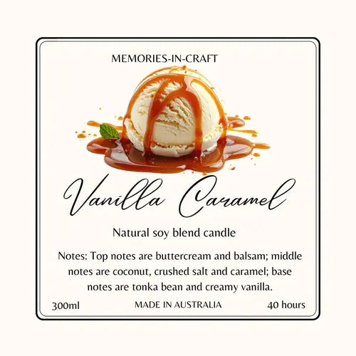 Memories In Craft Scented Candle Indulge in the Luxurious Warmth of Vanilla Caramel Indulge in Vanilla Caramel Scented Candle