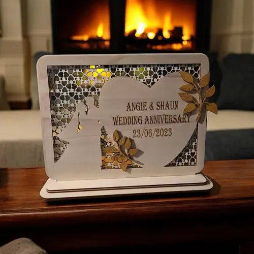Memories In Craft Wedding Product Personalized Wedding Anniversary Sign - Custom Names & Date Custom Wedding Anniversary Sign | Personalized Names & Date