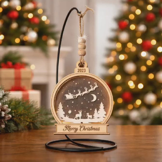 Snow Dome Tree Ornament with Acrylic Insert