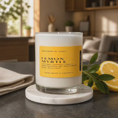 Lemon Myrtle Scented Candle | Australian Native Aromatherapy Candle