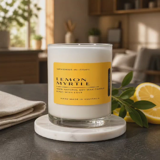 Lemon Myrtle Scented Candle | Australian Native Aromatherapy Candle