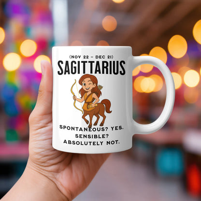 Memories In Craft Coffee Cup Sarcastic Star Sign Sagittarius Coffee Cup | 11oz & 15oz Sarcastic Sagittarius Coffee Cup | Funny Zodiac Mug 11oz & 15oz