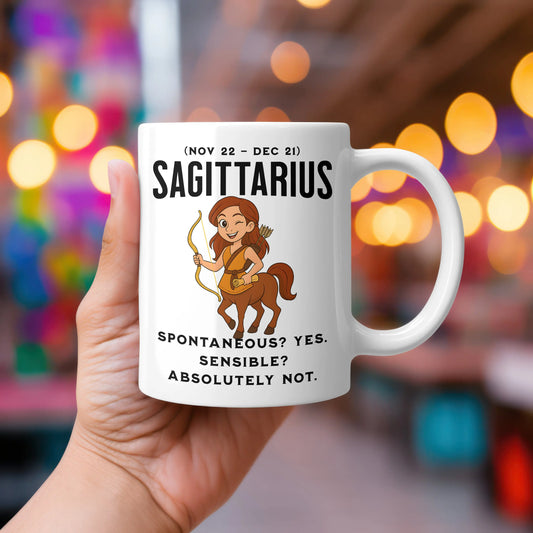 Memories In Craft Coffee Cup Sarcastic Star Sign Sagittarius Coffee Cup | 11oz & 15oz Sarcastic Sagittarius Coffee Cup | Funny Zodiac Mug 11oz & 15oz